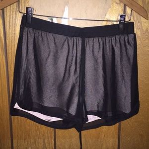 Mesh Shorts with White Undershorts Built In